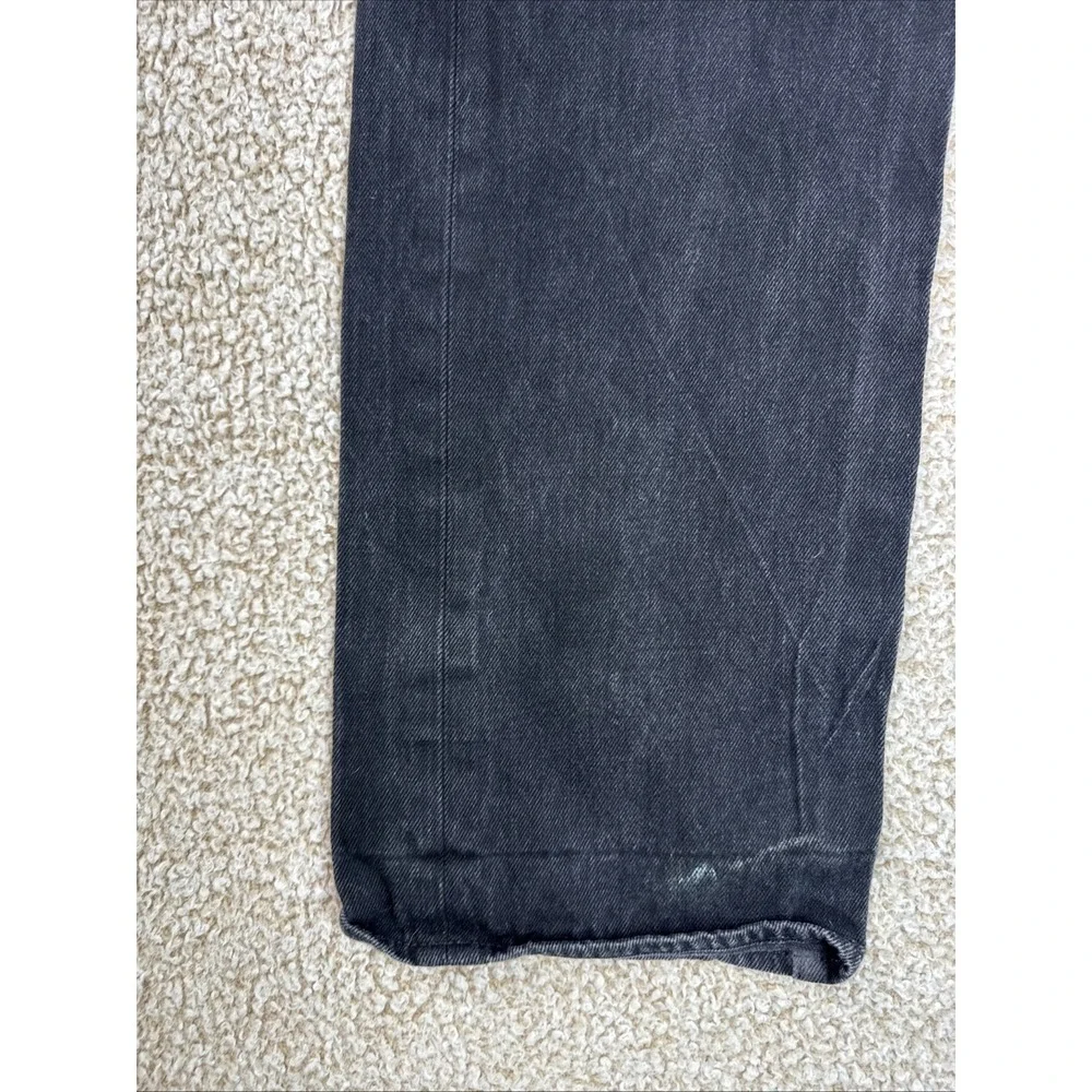 Levis 501XX Jeans Mens 36x32 Black Denim Button Fly Dark Wash Vintage Bootcut